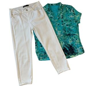 Just Black Classic White Cropped Jeans 26P